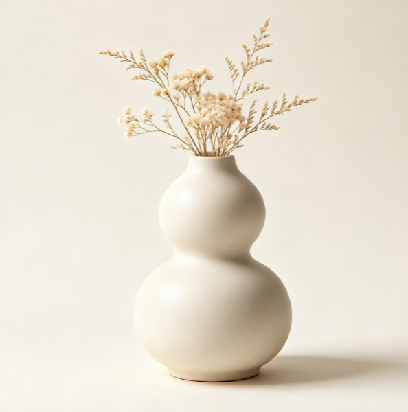 Gourd-shaped ceramic vase